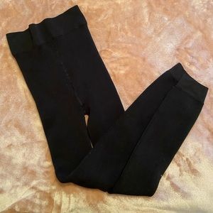 Stretchy Insulated Black Leggings Tights for Winter